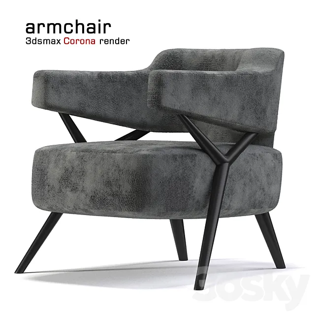 armchair modern 3ds Max