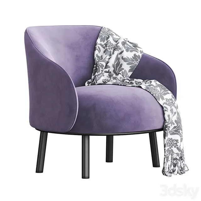 Armchair Natuzzi Botanic 3dsMax Model