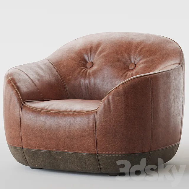 Armchair. Natuzzi. Furrow 3DSMax File