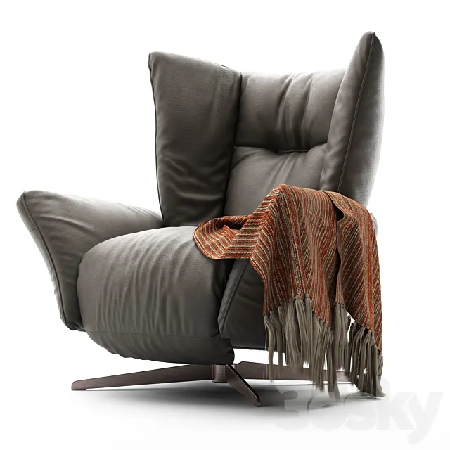 Armchair Natuzzi Tulip 3031 3ds Max