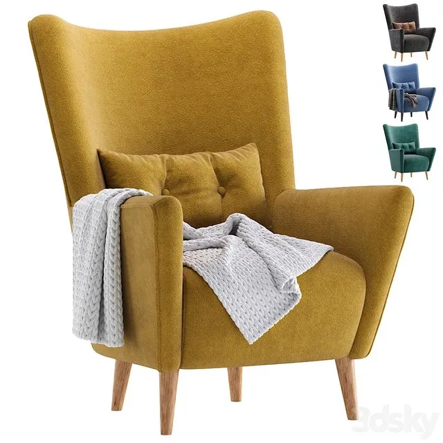 Armchair Nosta Yellow Divan.ru 3dsMax Model