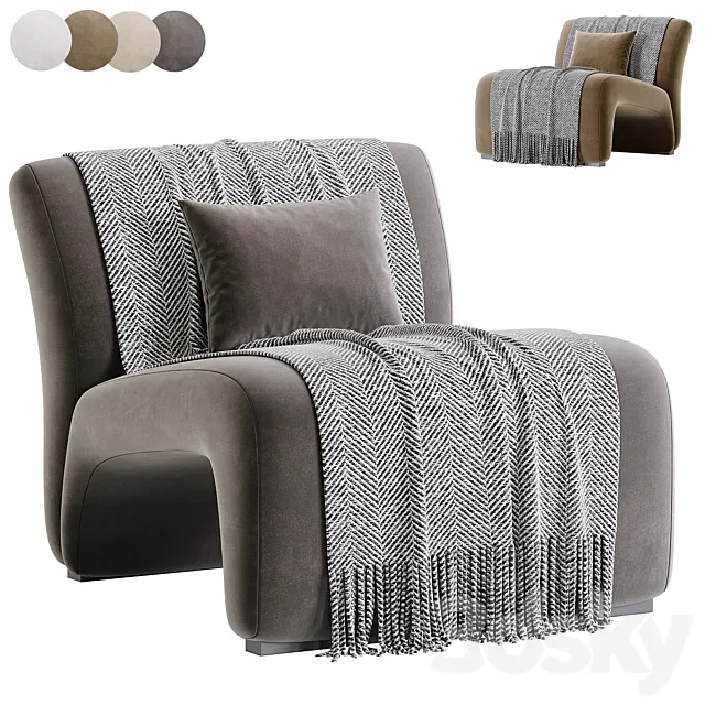 Armchair Olena LA REDOUTE 3ds Max