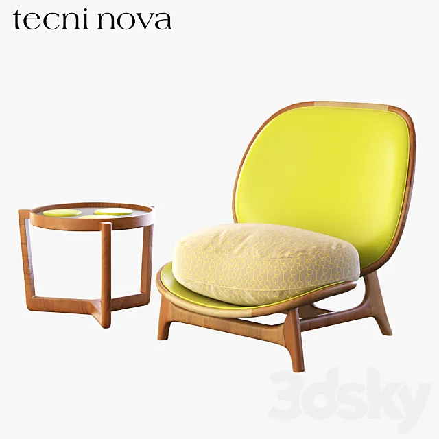 Armchair Outdoor yellow tecni nova 3ds Max