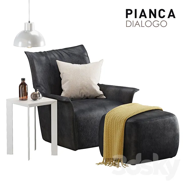 armchair Pianca Dialogo 3DS Max Model