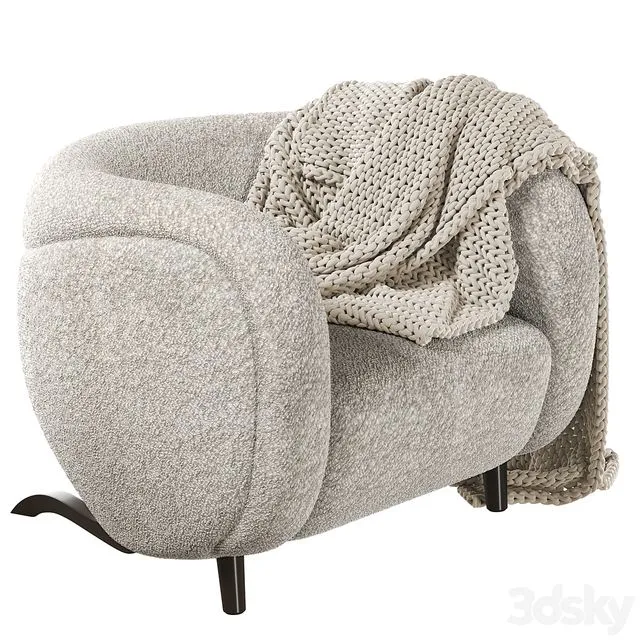 Armchair Pierre Augustin Rose LE MINITORE 3dsMax Model