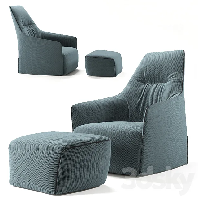 Armchair POLIFORM Santa Monika Lounge 3DSMax File