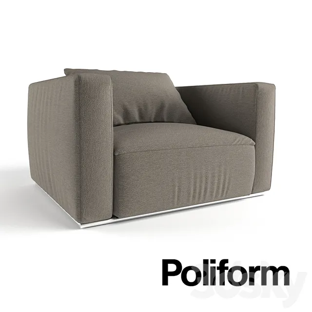 Armchair Poliform Shanhai 3DS Max Model