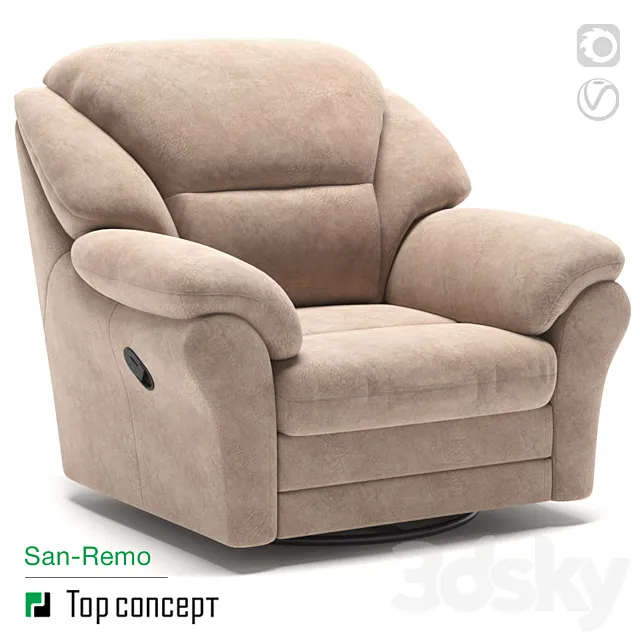 Armchair recliner San-Remo 3DS Max Model
