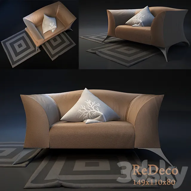 Armchair ReDeco 3DS Max Model