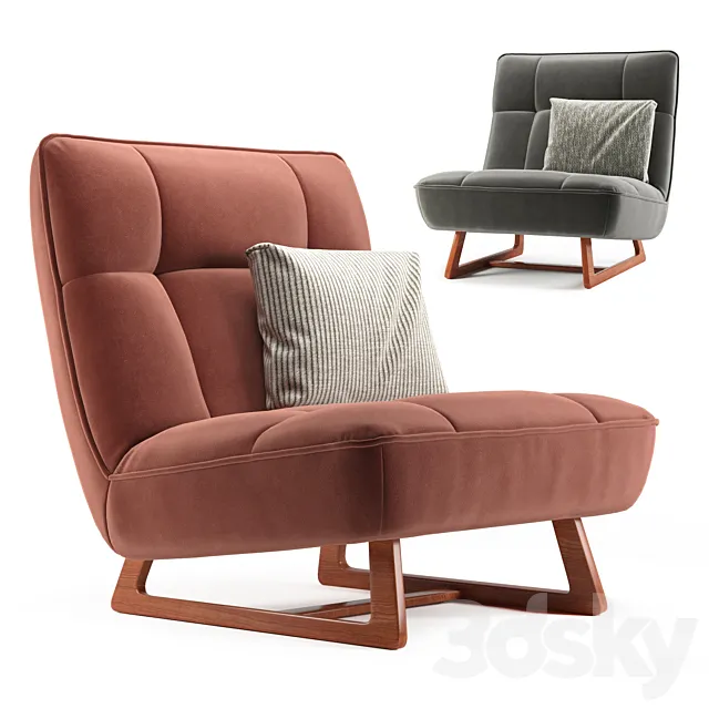 Armchair Ribs Velvet DIVAN.ru 3ds Max