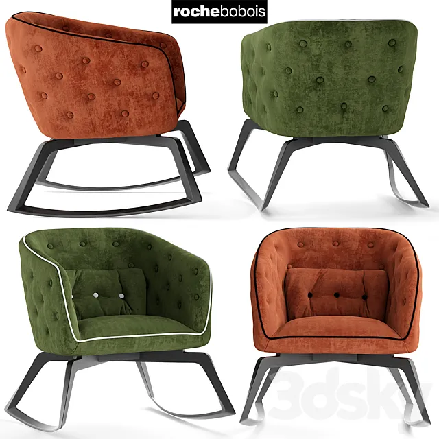 Armchair rochebobois QUADRILLE Rocking armchair 3ds Max