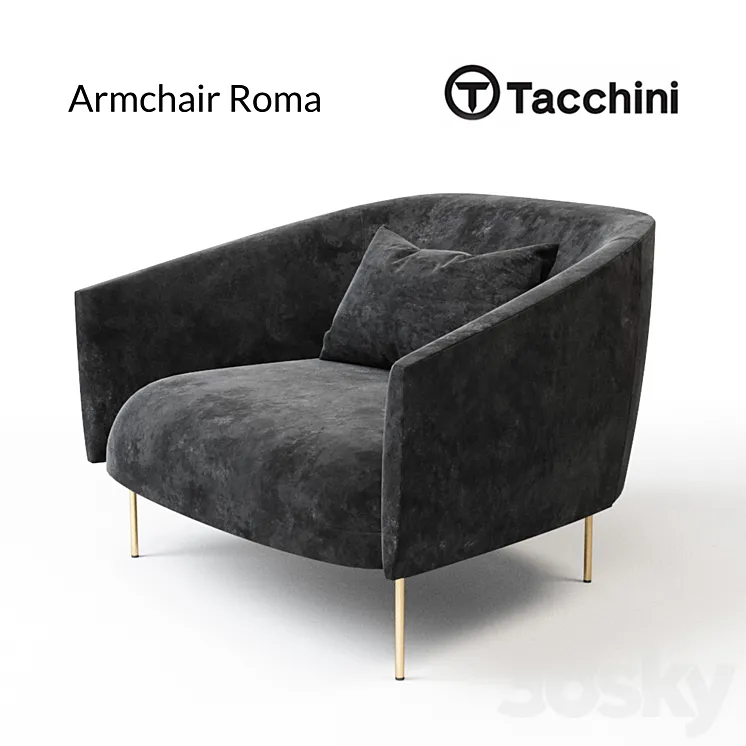 Armchair Roma | Tacchini 3DS Max