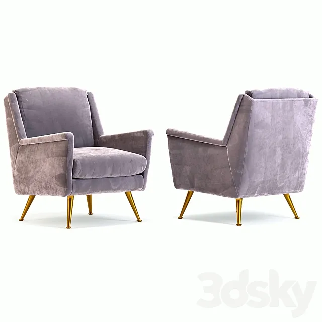 Armchair San Diego Gray 3ds Max
