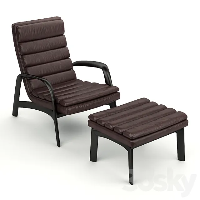 Armchair + Saville chair from Minotti 3DSMax File