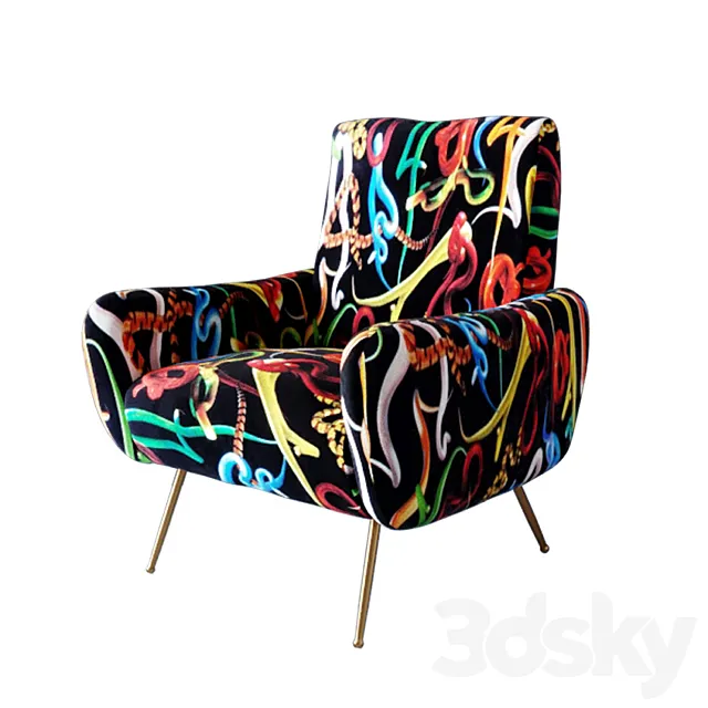 Armchair Seletti Armchair Snakes Design: Toiletpaper 3ds Max