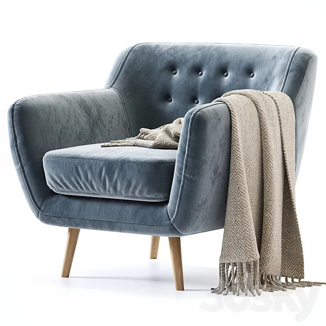 Armchair Site Barhat Rain 3DS Max Model