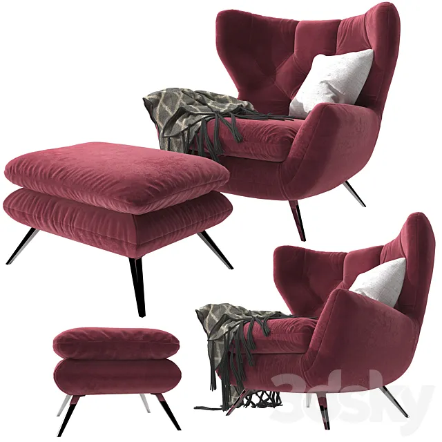 Armchair sixty 3DS Max Model