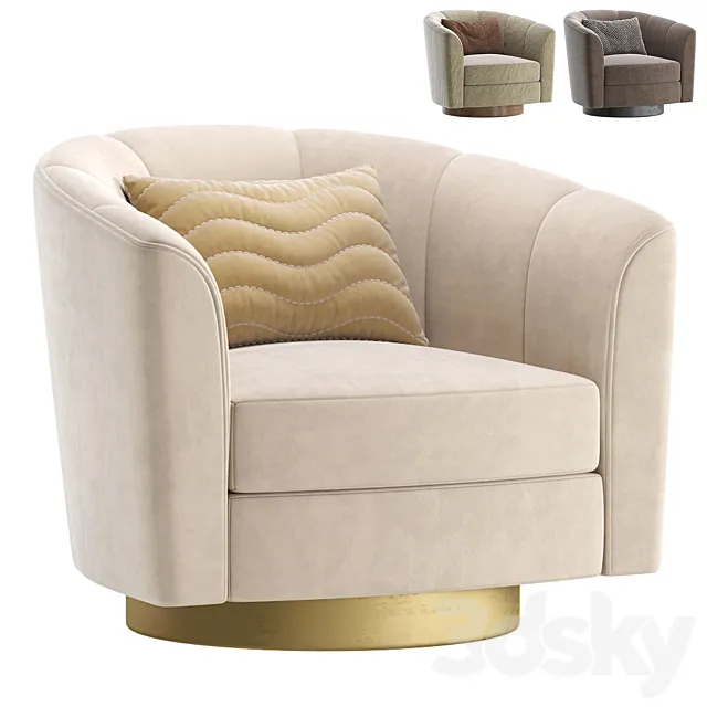 Armchair SORBONNE 2 by Cazarina Interiors_Кресло СОРБОННА 2 3ds Max