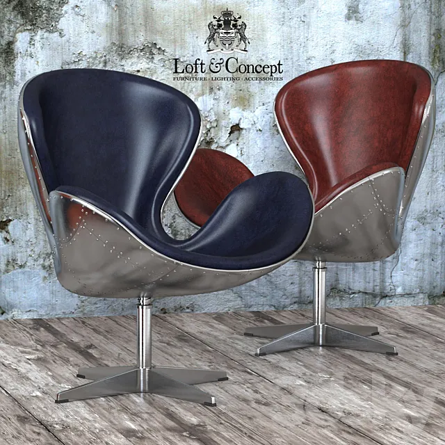 Armchair Spitfire Swan Chair Aviator (5 colors) 3DSMax File
