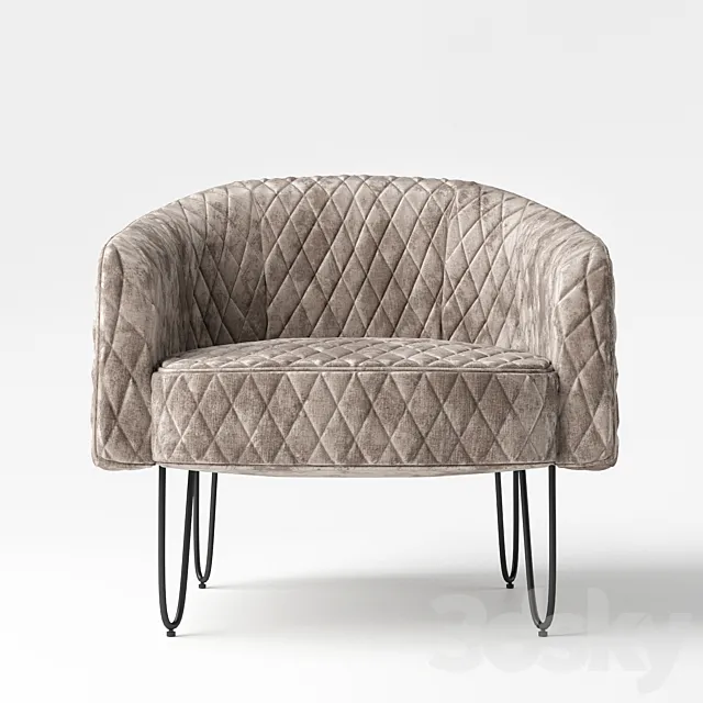 Armchair Strasbourg 3DS Max Model