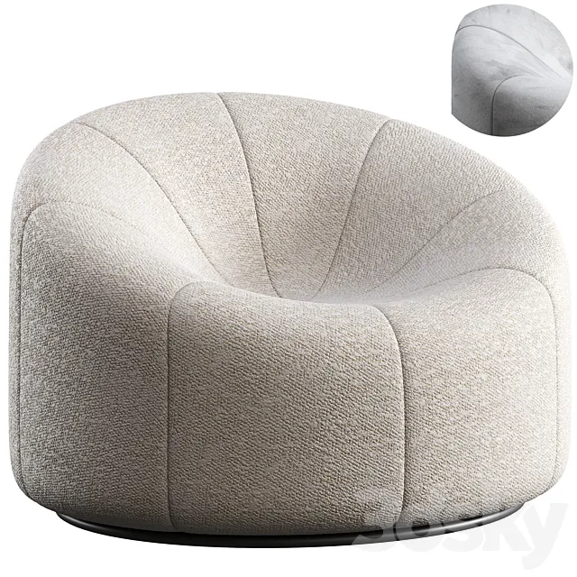 Armchair swivel ligne roset pumpkin 3ds Max