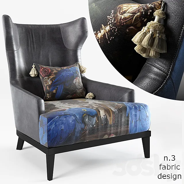armchair – The Black Attitude – by Momenti Casa 3DSMax File