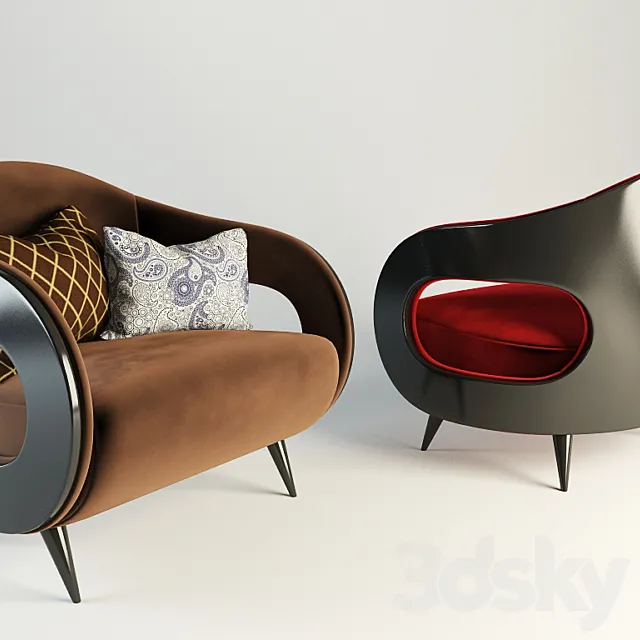 Armchair TURRI CONTEMPORARY 3DS Max Model