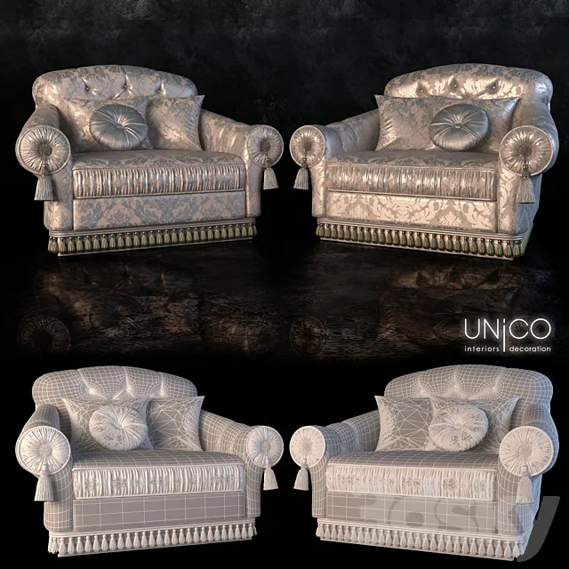 Armchair unico verdi 3DS Max Model