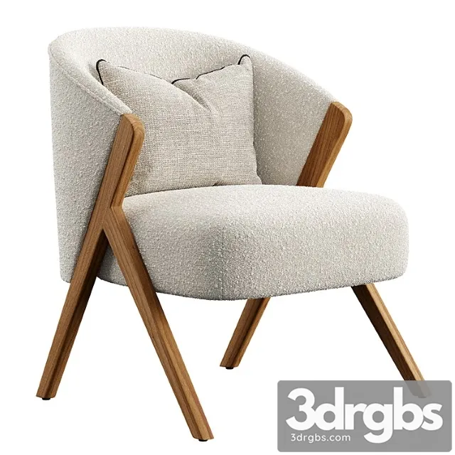 Armchair Upholstered Zara Home 3dsmax Download