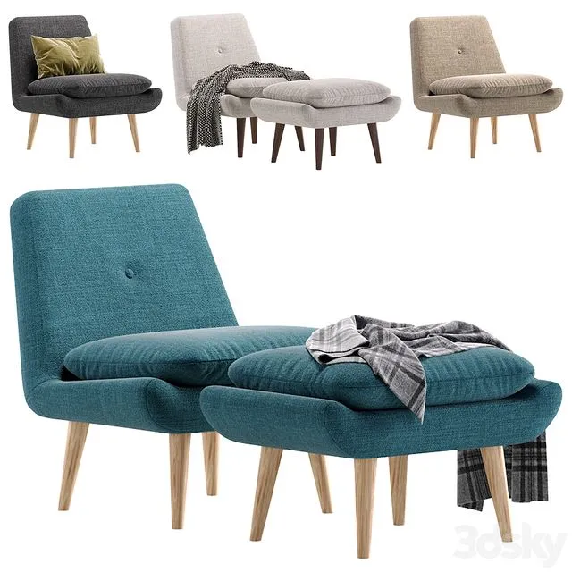 Armchair Vincey Soft Ocean divan.ru 3dsMax Model