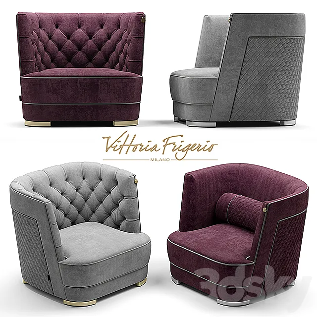 Armchair vittoria frigerio GREPPI 3DSMax File