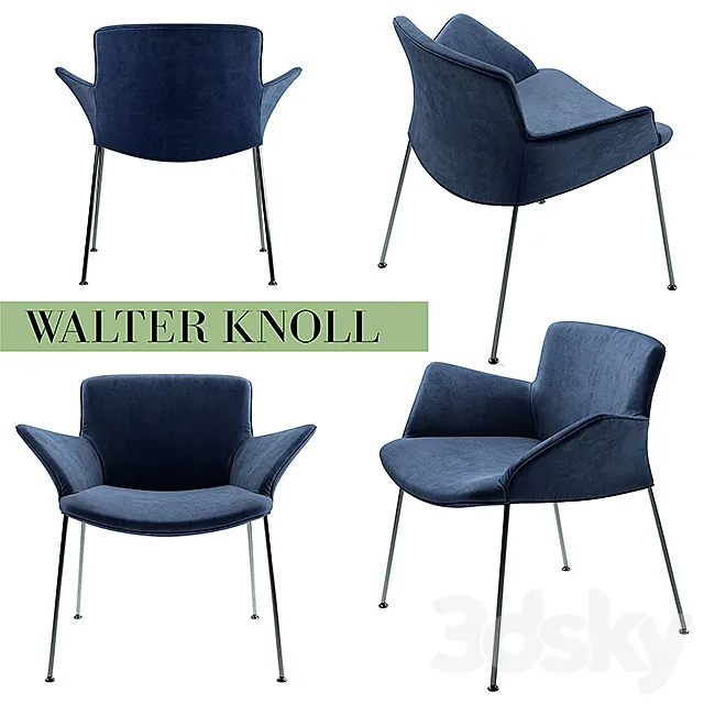 Armchair walter knoll Burgaz Chair 3DS Max Model