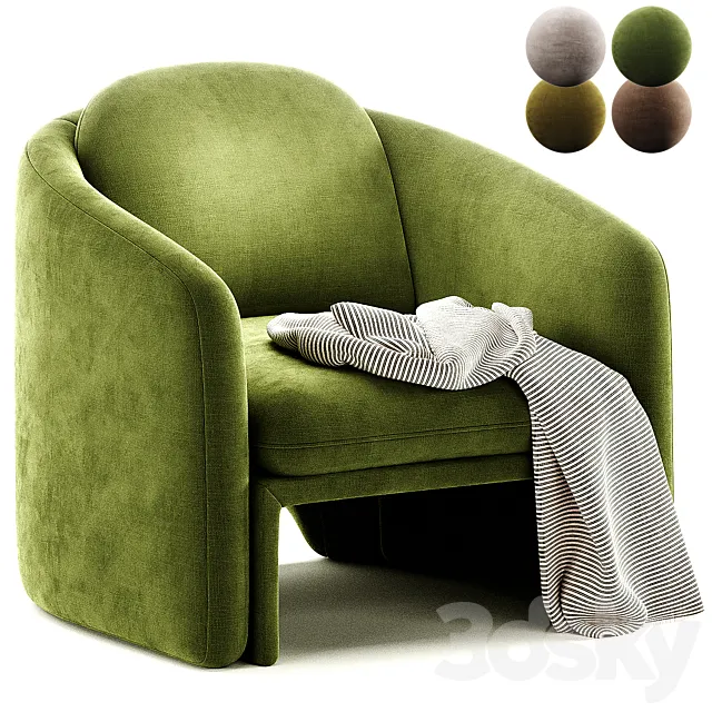 Armchair Warren by Laredoute 3ds Max