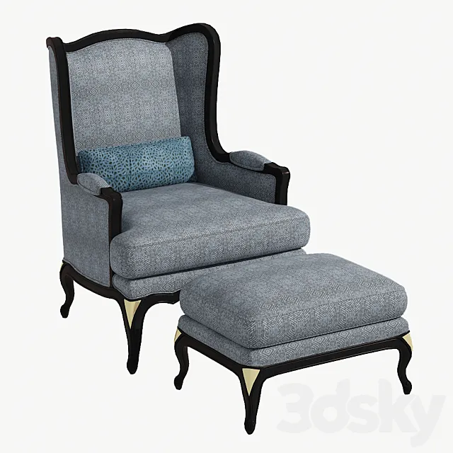 Armchair with banquet 3DS Max Model