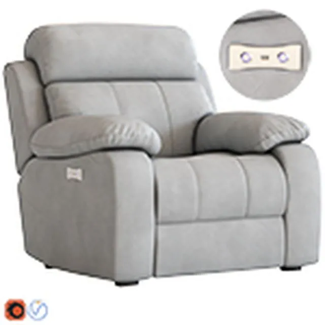 Armchair with foot lift 3dsMax Model