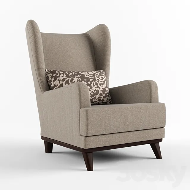 Armchair with headrest speakers and pillow 3DSMax File