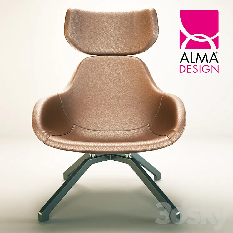 Armchair X 2BIG by ALMA DESIGN 3DS Max