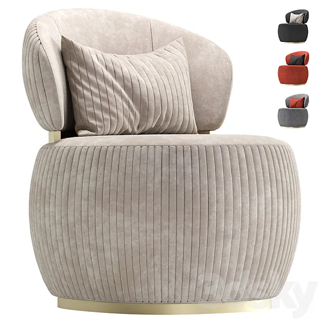 Armchairs bon ton 3DS Max Model