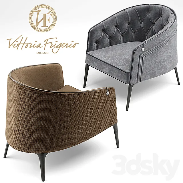 Armchairs Vittoria Frigerio descrizione 3DS Max Model