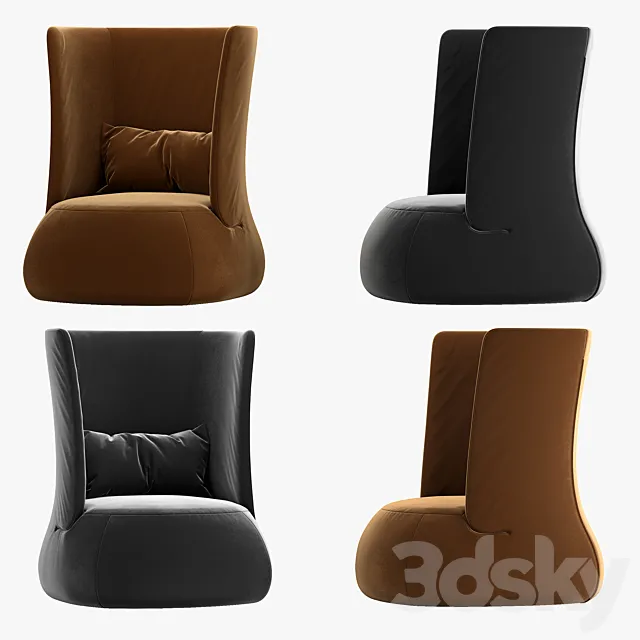 Armhair Fat sofa FS91A 3ds Max