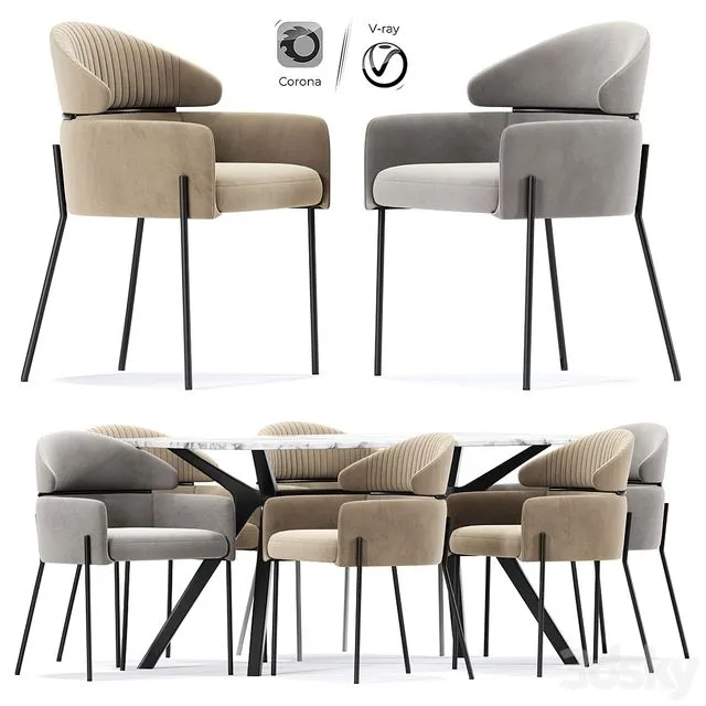 Armrests Alexia Kare Chest Table 3dsMax Model