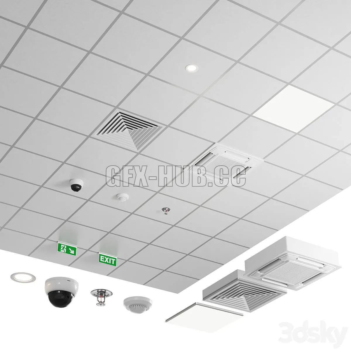 Armstrong ceiling classic 3dsMax Model