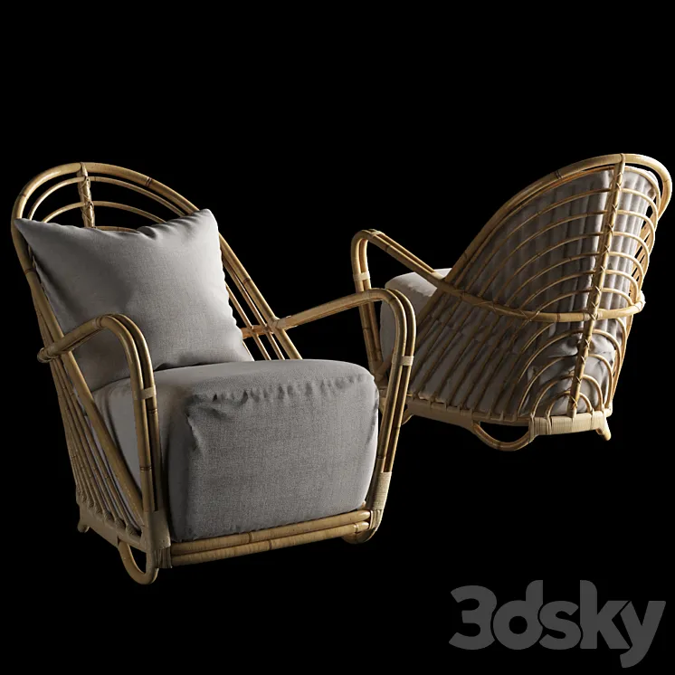 Arne Jacobsen Sika Design – Charlottenborg Lounge Chair (for reloading) 3DS Max
