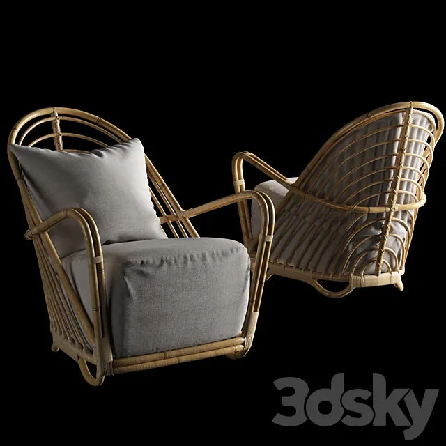Arne Jacobsen Sika Design – Charlottenborg Lounge Chair (for reloading) 3DSMax File