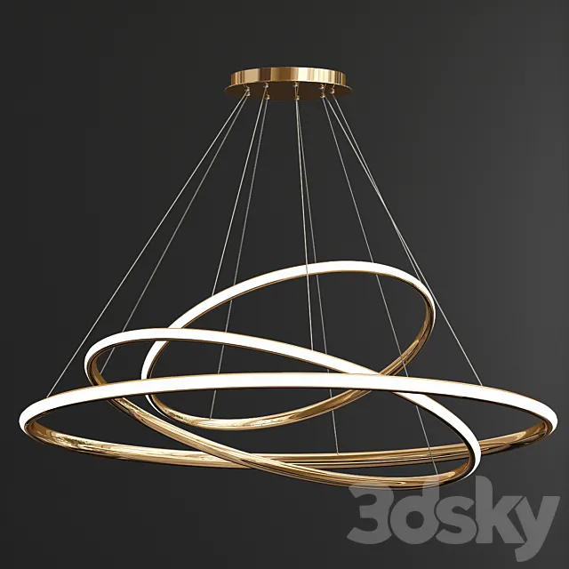 ARO Cluster Ring Chandelier 3ds Max