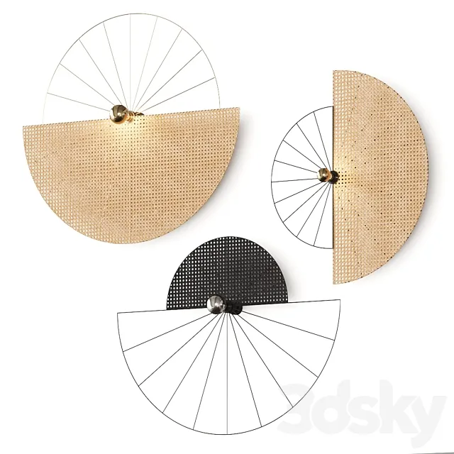 Aromas del Campo Ghaban Rattan Wall Lamps 3ds Max
