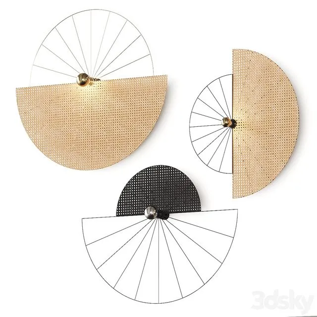 Aromas del Campo Ghaban Rattan Wall Lamps 3dsMax Model