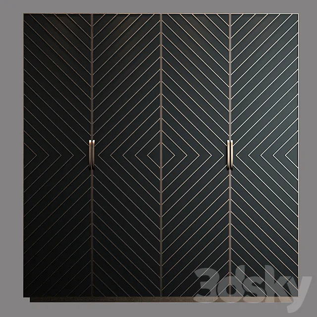 Art Deco Cabinets 14 3ds Max