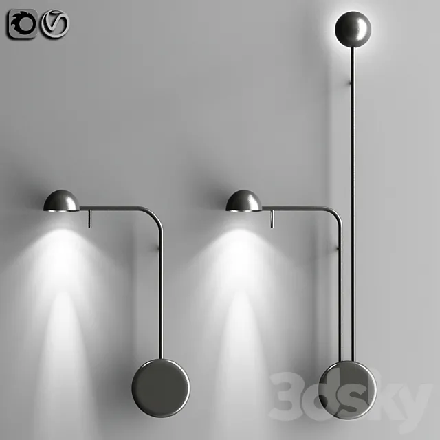 Art Deco LED Wall Lamps Bedside Wall Sconces 3ds Max