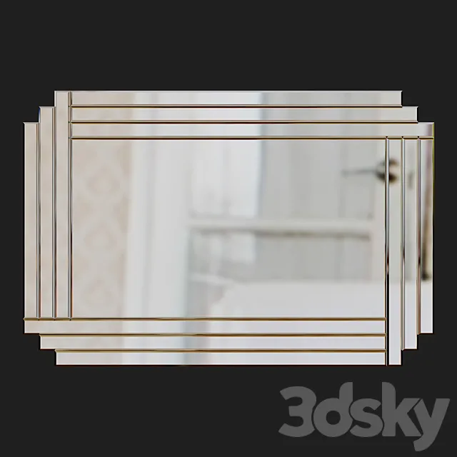 Art Deco Mirror 3DS Max Model